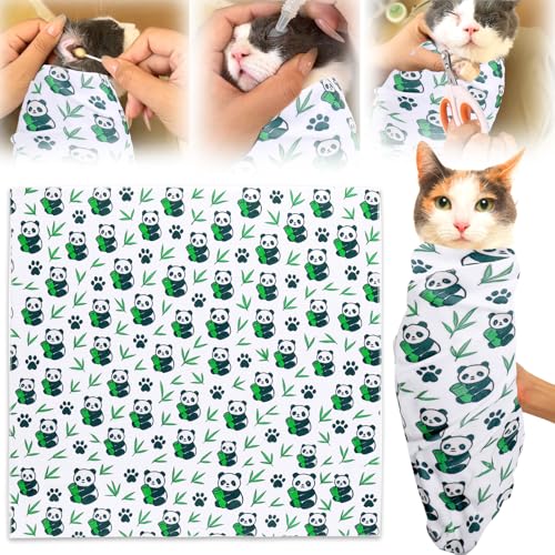 XANGNIER Katzenwickel für die Fellpflege, Katzenfessel, zum Schneiden von Nägeln, Stoff-Burrito-Wickel zum Nagelschneiden, kratzfest, Anti-Entkommen, multifunktionales Wickeltuch, Haustier-Werkzeug von XANGNIER