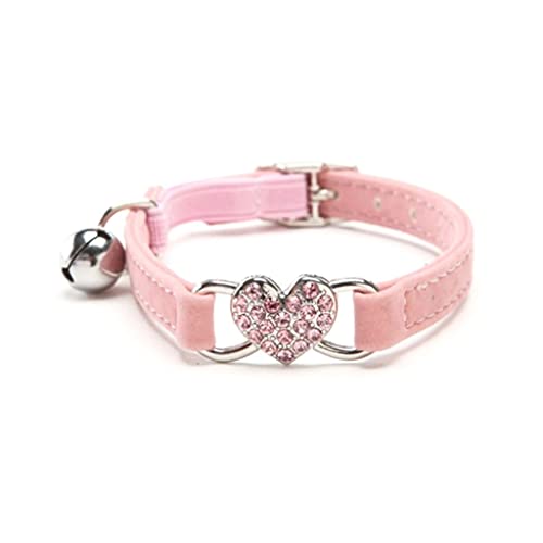 XANHOY Verstellbares, weiches Samt-Kätzchenhalsband, elastischer Gürtel mit glänzender Herz-Dekoration und 5 Farben XANHOY Verstellbares, weiches Samt-Kätzchenhalsband, elastischer Gürtel mit glänzender Herz-Dekoration und 5 Farben von XANHOY