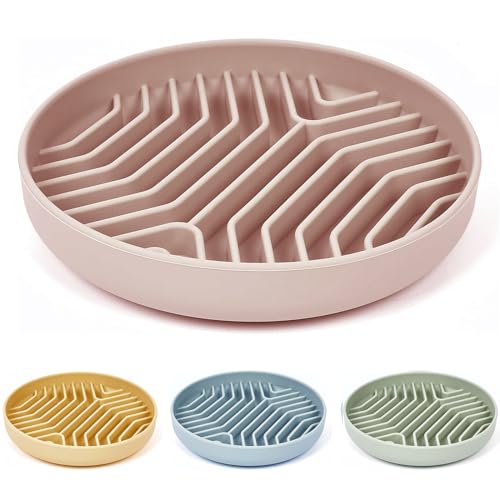 Slow Feeder Hundenäpfe Puzzle-Silikon-Hundenäpfe mit Saugnäpfen, Anti-Erstickung, rutschfestes Design, reduziert Langeweile, Angst, ideal für mittelgroße bis kleine Hunde & Katzen - XAQMHSW (Rosa) Slow Feeder Hundenäpfe Puzzle-Silikon-Hundenäpfe mit Saugnäpfen, Anti-Erstickung, rutschfestes Design, reduziert Langeweile, Angst, ideal für mittelgroße bis kleine Hunde & Katzen - XAQMHSW (Rosa) von XAQMHSW