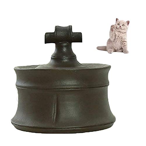 XBSLJ Haustiertrinkbrunnen Katzen- und Hunde-Haustierbrunnen - Keramischer intelligenter Wasserspender, Kleintier-Trinkwasserartefakt, Ultra-leises Design (Farbe: Braun) von XBSLJ