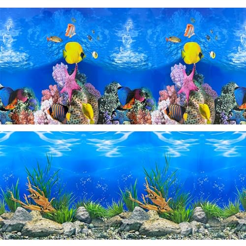 XCNO Aquarium-Hintergrund, 3D-Korallen-Unterwasserwelt, Treibholz, Stein, Vinyl, 30,5 x 63,5 cm XCNO Aquarium-Hintergrund, 3D-Korallen-Unterwasserwelt, Treibholz, Stein, Vinyl, 30,5 x 63,5 cm von XCNO
