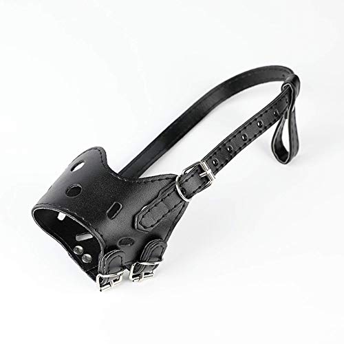 Hundemaulkorb, Ledermaulkorb für Hunde, Verstellbarer Maulkorb für das Training von Haustieren zur Bellkontrolle, Bissprävention und Kauprävention Hundemaulkorb, Ledermaulkorb für Hunde, Verstellbarer Maulkorb für das Training von Haustieren zur Bellkontrolle, Bissprävention und Kauprävention von XCSCUK