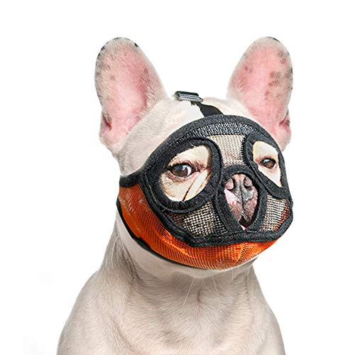Hundemaulkorb, Verstellbarer, atmungsaktiver Hunde-Anti-Biss-Maulkorb für Bulldoggen, kurznasige Hunde Hundemaulkorb, Verstellbarer, atmungsaktiver Hunde-Anti-Biss-Maulkorb für Bulldoggen, kurznasige Hunde von XCSCUK