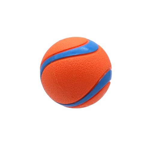 XCZAP Hundespielzeug Ball aus Silikon, 5,5 cm Ø, Robust & Zahnfreundlich, Oranger Spielball für Hunde, Welpenspielzeug, Kauball für Kleine und Mittlere Hunde (Orange) von XCZAP