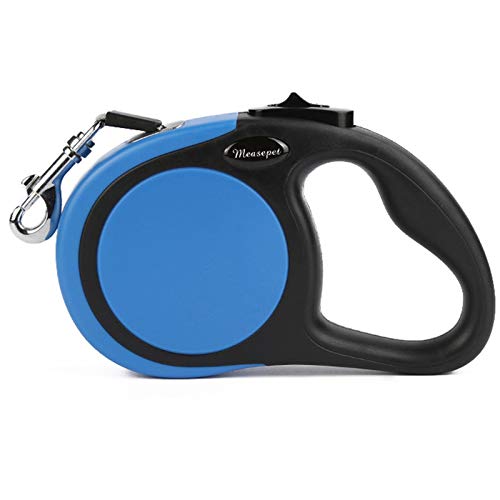 XDKS Einziehbare Hundeleine – einfaches Ein-Knopf-Bremse und Verriegelung, ideal für kleine bis große Hunde (3 m (15 kg), blau von XDKS
