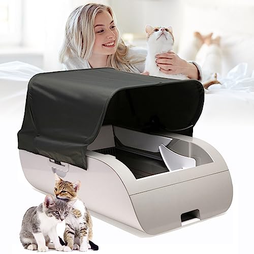 Selbstreinigende Katzentoilette, Automatische Große Katzentoilette Mit Haube, App-Steuerungsroboter-Katzentoilette Mit Katzentoiletteneinlagen Mit Hervorragender Geruchskontrolle,White von XDLYWUZIQ