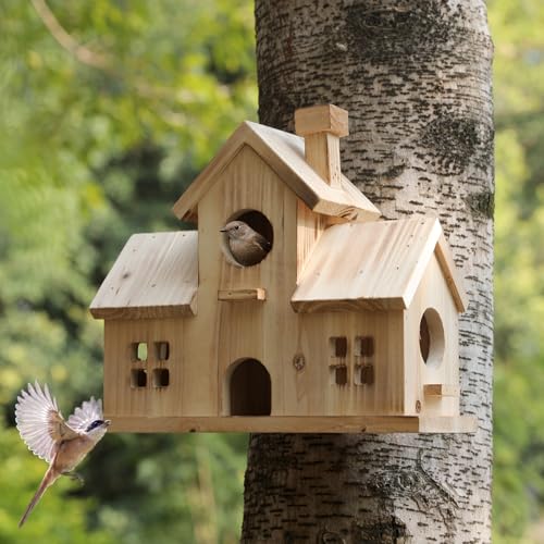 Vogelhaus, große Vogelhäuser für draußen, Kolibrihaus, Bluebird Finken, Holz, hängendes Vogelhaus für Garten, Holz von XDYGHH