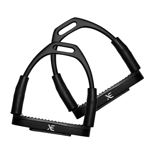 XE Edelstahl Pferd Reitsteigbügel - 4.25 inches Flexibel Steigbügel für Pferd Reiter, Ideal Bendy Sicherheit Rutschfestes Schwarz Gummipads Steigbügel für Fahrer XE Edelstahl Pferd Reitsteigbügel - 4.25 inches Flexibel Steigbügel für Pferd Reiter, Ideal Bendy Sicherheit Rutschfestes Schwarz Gummipads Steigbügel für Fahrer von XE Xpert Excellence