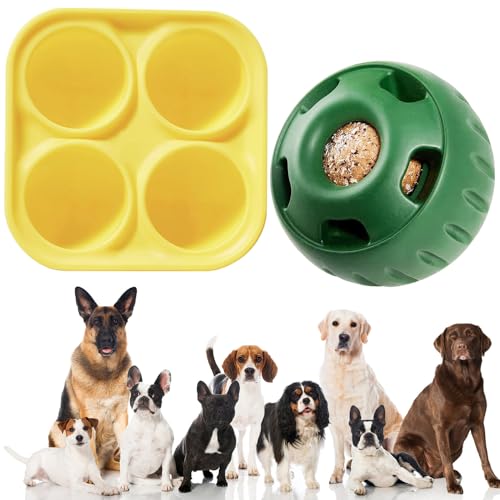 XEERUN schleckball für Hunde, Schleckball Hund, Pupsicle Hundespielzeug Langlebiges Leckerli, Hundespielzeug Intelligenz Ball, Hundeball Unzerstörbar, befüllbares interaktives hundespielzeug von XEERUN