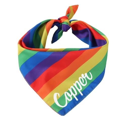 Personalisierte Stickerei Name Hund Bandana Benutzerdefinierte für Hundeliebhaber Regenbogen Baumwolle Halstuch Schals Dreieck Lätzchen Hundehalsband Bandana für mittelgroße Hunde Taschentuch Personalisierte Stickerei Name Hund Bandana Benutzerdefinierte für Hundeliebhaber Regenbogen Baumwolle Halstuch Schals Dreieck Lätzchen Hundehalsband Bandana für mittelgroße Hunde Taschentuch von PGONA