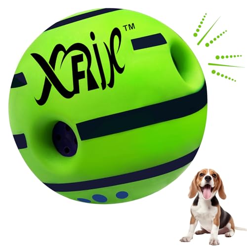XFRJK 10 cm großer Wackelball für Hunde, interaktiver Hundespielzeug, Ball für mittelgroße Hunde, Kichern beim Schütteln oder Rollen, selbstspielender Ball für Training, mittelgroße Hunde von XFRJK