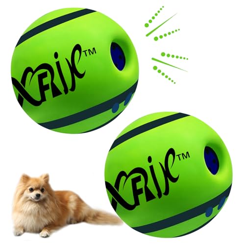 XFRJK 2 Stück Wackelball für kleine Hunde, 7 cm, interaktives Hundespielzeug, Wackelspielzeug, Ball mit Geräuschen für Hundetraining, Spielball für kleine Hunde von XFRJK