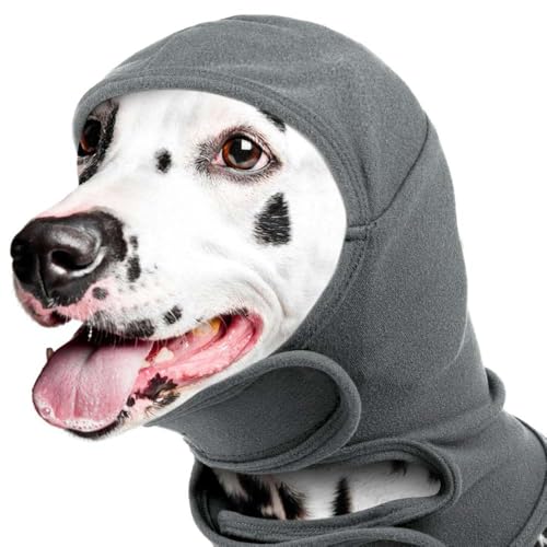 XFSRG Gehörschutz Hund Kapuzenpulli Weicher Fleece Ohrenschutz für Hunde Geräuschreduzierung und Angstlinderung Perfekt für Feuerwerk Gewitter Reisen und Pflege (M) von XFSRG