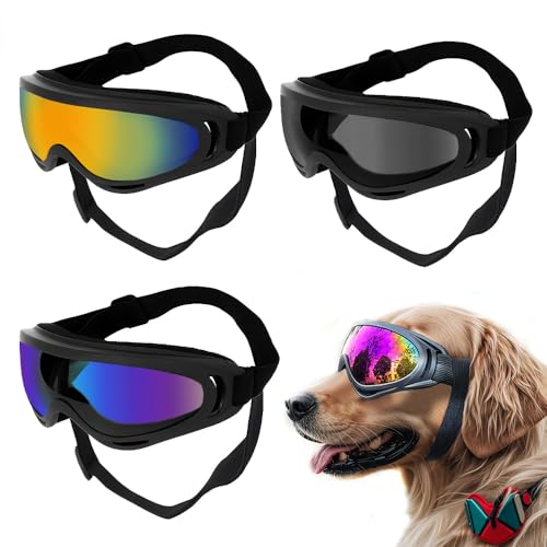 XFSRG Hundebrille für Kleine und Große Hunde UV-Schutz Sonnenbrille Verstellbare Hundesonnenbrille Robuste Brille für Hunde Perfekt für Outdoor-Aktivitäten XFSRG Hundebrille für Kleine und Große Hunde UV-Schutz Sonnenbrille Verstellbare Hundesonnenbrille Robuste Brille für Hunde Perfekt für Outdoor-Aktivitäten von XFSRG