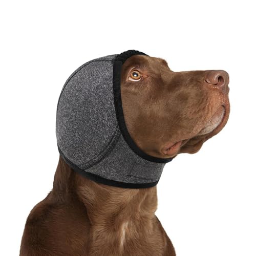 XFSRG Ohrenschutz Hund Geräuschreduzierung und Schutz Weiches Bequemes Verstellbare Haustiere Ohrenschützer für Angstlinderung Beruhigung(Grau/S) von XFSRG