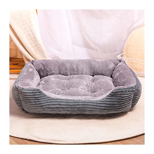 XFYESL Hundematte Hundebett Schlafsack Zwinger Katze Welpen Schlafsofa Haustier Haus Winter Warme Betten Kissen Für Kleine Hunde Hundebett(Gray,XXL 90x70cm) von XFYESL
