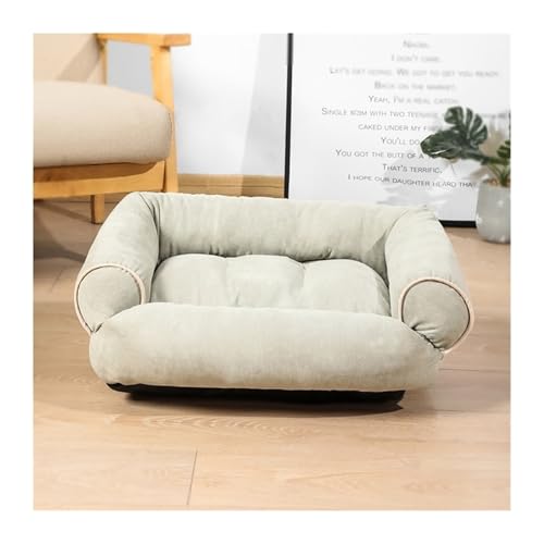 XFYESL Hundematte Luxuriöses großes Hundeschlafsofa Hundebett Hundehütte Katzenmatten Schlafhütte für kleine und große Hunde Hundebett(Light Green,L) von XFYESL