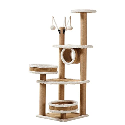 Katzenkletter-Katzenregal mit Nest-Villa-Katzenklettergerüst, mehrschichtiges Katzenstreu-Katzenregal, Sprungplattform, modernes Ture-Aktivitätszentrum, Hängebrücke, Leiter Katzenkletter-Katzenregal mit Nest-Villa-Katzenklettergerüst, mehrschichtiges Katzenstreu-Katzenregal, Sprungplattform, modernes Ture-Aktivitätszentrum, Hängebrücke, Leiter von XFZJCHAP