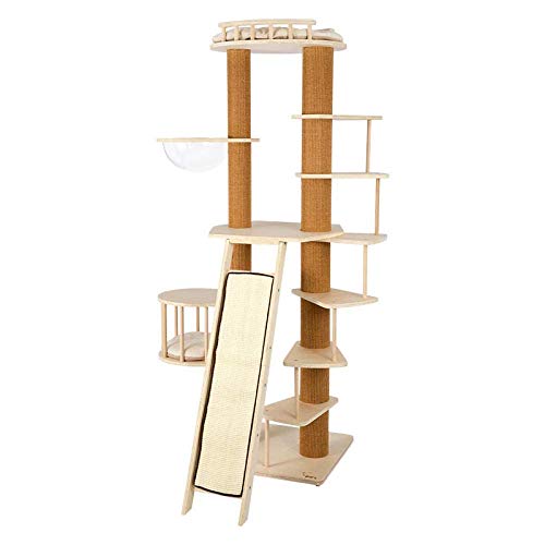 Massivholz-Katzenklettergerüst, Katzenbaum, großer Katzenrahmen, Katzenhaus, Zimmer, Platz, Tasse, Katze, g Massivholz-Katzenklettergerüst, Katzenbaum, großer Katzenrahmen, Katzenhaus, Zimmer, Platz, Tasse, Katze, g von XFZJCHAP