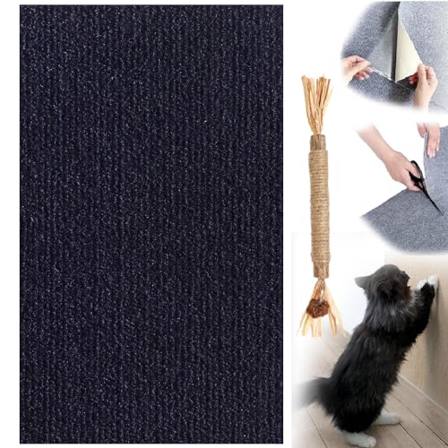 DIY Climbing Cat Scratcher, Climbing Cat Scratcher for Furniture, Trimmable Self-Adhesive Cat Couch Protector, Cat Scratching Mat Self-Adhesive, Cat Scratching Carpet (30cm*1m,Dark Blue) von XGBYR