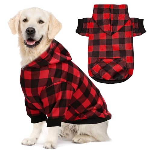 XGDMEIL Hunde-Kapuzenpullover für kleine, mittelgroße und große Hunde, warmer Hundemantel für kaltes Wetter, Rot A, Größe XXL XGDMEIL Hunde-Kapuzenpullover für kleine, mittelgroße und große Hunde, warmer Hundemantel für kaltes Wetter, Rot A, Größe XXL von XGDMEIL
