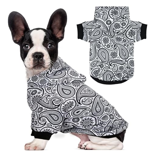 XGDMEIL Hunde-Kapuzenpullover für kleine, mittelgroße und große Hunde, warmer Hundemantel für kaltes Wetter (Weiß, Größe S) von XGDMEIL
