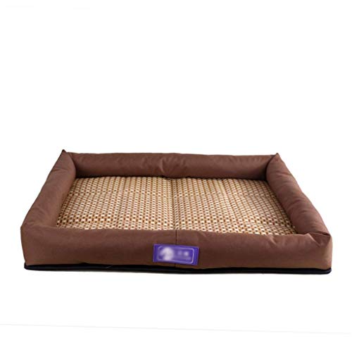 Bambus-Bettmatte für den Sommer, Hundehütte, bissfeste Hundematte, kleine, mittelgroße und große Hunde, Katzenstreu, Sommersaison, kühles Nest, Nest, Haustierbedarf, Vier Farben. H Bambus-Bettmatte für den Sommer, Hundehütte, bissfeste Hundematte, kleine, mittelgroße und große Hunde, Katzenstreu, Sommersaison, kühles Nest, Nest, Haustierbedarf, Vier Farben. H von XGFXGF