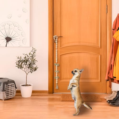 XGOPTS Hundeklingel Katzenklingel Hund Haustier Türklingel Verstellbare Hundetraining Glocke 95 cm Interaktion Klingel Trainingsglocke für Töpfchen Training von XGOPTS
