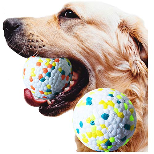 XGYLVFEI Hunde-Bissball für die Zahnreinigung, interaktives Hundespielzeug Bälle, blau hüpfendes Hundespielzeug Bälle für draußen, Backenzähnen-Spielzeug für Hunde von XGYLVFEI