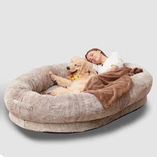 XHSMYXGS Riesiges Sitzsack-Bett, waschbares Kunstfell-Schlafbett, oval, für Menschen, Plüsch, weicher orthopädischer Schaumstoff, riesige menschliche Größe, Hundebett, Haustierbett (100 x 70 x 20 cm) XHSMYXGS Riesiges Sitzsack-Bett, waschbares Kunstfell-Schlafbett, oval, für Menschen, Plüsch, weicher orthopädischer Schaumstoff, riesige menschliche Größe, Hundebett, Haustierbett (100 x 70 x 20 cm) von XHSMYXGS