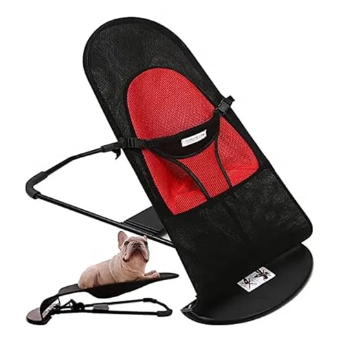 XHSMYXGS Schaukelstuhl für Hunde und Katzen, verstellbar und tragbar, faltbar, für den Innenbereich, Hundehüpfstuhl, Frühlingssommer, Haustier-Hundebett, Katzensofa, Schaukelbett (schwarz) von XHSMYXGS