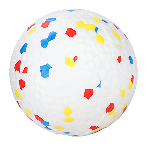 XHTLLO Little White Ball Hundespielzeug, Interaktiver Hundespielzeugball, Leichter Hüpfball Für Outdoor-Spaß Und Zahngesundheit von XHTLLO