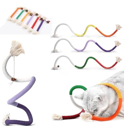 XHYASD 9 Stück Katzenspielzeug, 70 cm und 20 cm Kauspielzeug Katze, Katzenspielzeug Selbstbeschäftigung, Katzenbeißseil für Zahnpflege und Gegen Mundgeruch XHYASD 9 Stück Katzenspielzeug, 70 cm und 20 cm Kauspielzeug Katze, Katzenspielzeug Selbstbeschäftigung, Katzenbeißseil für Zahnpflege und Gegen Mundgeruch von XHYASD