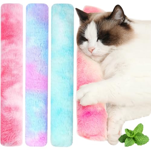 XHYASD 3 Stück Katzenminze Polster Spielzeug, Baldrian Kissen für Katzen, Weich und Bequem Interaktiv Katzenspielzeug, Catnip Toy Interaktives für Kätzchen (Rosa Grün Lila) XHYASD 3 Stück Katzenminze Polster Spielzeug, Baldrian Kissen für Katzen, Weich und Bequem Interaktiv Katzenspielzeug, Catnip Toy Interaktives für Kätzchen (Rosa Grün Lila) von XHYASD
