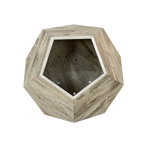 Cat Litter Tray Cabinet Wooden Side Table for Pet House, 66 x 60 x 53 cm, Sturdy Cat Cabinet, braun (Weiß, 66 * 66 * 53CM) von XIANGFLY