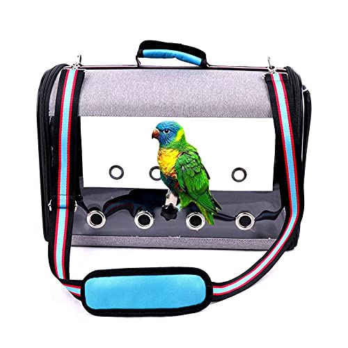 Vogelträger, Vogeltransportkäfig, tragbar und atmungsaktiv, für den Außenbereich, transparent, für den Außenbereich, Reisekäfig, Koffer, Wirtschaft, Vogelkäfig, Papageien, Sittiche, Aras, kleiner Vogelträger, Vogeltransportkäfig, tragbar und atmungsaktiv, für den Außenbereich, transparent, für den Außenbereich, Reisekäfig, Koffer, Wirtschaft, Vogelkäfig, Papageien, Sittiche, Aras, kleiner von XIANGGUI 1983