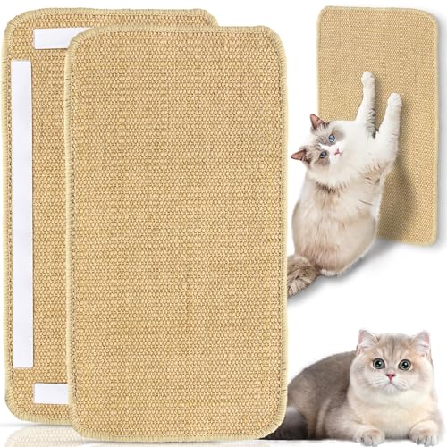Kratzmatte Katze Wand 50 x 25 cm, Selbstklebende Kratzmatte für Katzen, rutschfest Kratzteppich Katze, Sisal Teppich Katzen, Kratzbretter Katze für Schützt Teppiche und Sofas Kratzmatte Katze Wand 50 x 25 cm, Selbstklebende Kratzmatte für Katzen, rutschfest Kratzteppich Katze, Sisal Teppich Katzen, Kratzbretter Katze für Schützt Teppiche und Sofas von XIANGLONGY