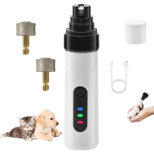 XIANGSHI Silent Groom Pro Nail Grinder for Dogs Quiet, Silent Groom Pro Dog Nail Trimmer, 2-Speed Cordless Rechargeable USB with Replacement Grinding Heads for Dogs and Cats (1*Set) von XIANGSHI