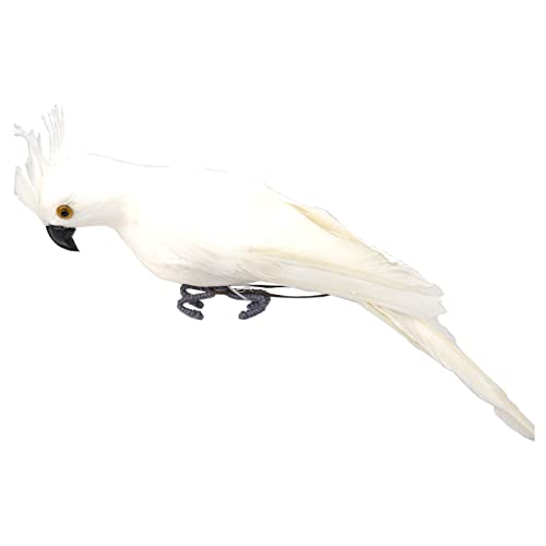 XIANJUN Künstliche realistische Schaumstoff-Vögel mit Federn, für Papageien, Aras, Dekoration, 24,9 cm, 35,1 cm von XIANJUN