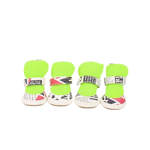 Pfotenschutz Hundestiefel Summer rutschfest klein Hunde-Schuhe verstellbar reflektierend weich atmungsaktiv Mesh Welpen Hitzebeständig für heiße Straßen (2.17 * 1.65in) von XIANUOJI