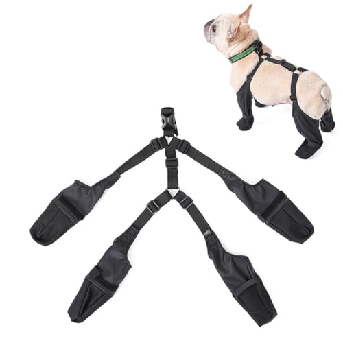 Rutschfeste Hundeschuhe, Hundestiefel, Outdoor-Spaziergänge, wasserdicht, verstellbar, Winter-Hundestiefel, Regen, Outdoor, warme Hundeschuhe, Pfotenschutz zum Laufen, Wandern, Spazierengehen von XIAOBAN