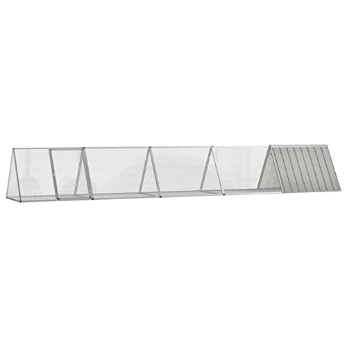 Kaninchenkäfig, XIAOGUANG Hamsterkäfig, Hasenkäfig, Kaninchenstall, Meerschweinchen Gehege, Meerschweinchen Käfig, Laufstall, Grau 504,5x80,5x71 cm Verzinkter Stahl von XIAOGUANG