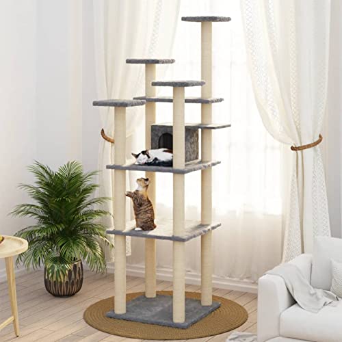 Kratzbaum mit Sisal-Kratzsäule, XIAOGUANG Katzenkratzbaum, Kletterwand, Kratzbäume Für Katzen, Kratzstamm, Kratzbaum Deckenspanner,n Hellgrau 171 cm Kratzbaum mit Sisal-Kratzsäule, XIAOGUANG Katzenkratzbaum, Kletterwand, Kratzbäume Für Katzen, Kratzstamm, Kratzbaum Deckenspanner,n Hellgrau 171 cm von XIAOGUANG