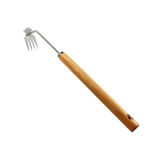 XIAOPINPI Gartenarbeit Hand Unkrautstecher, Unkraut Entferner Gerät, Unkrautjäter, Rasenkantenstecher, Fugenkratzer Mit Stiel, Fugenreiniger Unkraut, Edelstahl Unkrautstecher Gartengeräte (B-40CM) von XIAOPINPI
