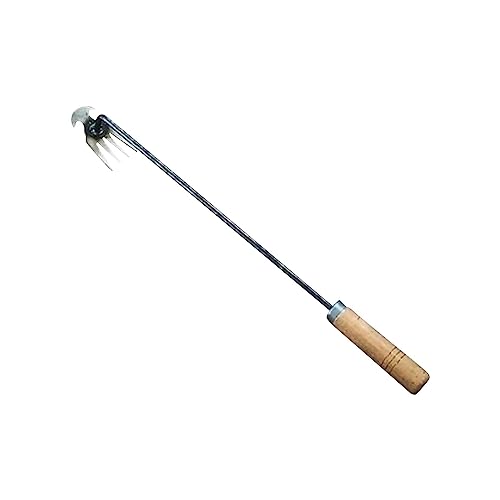 XIAOPINPI Gartenarbeit Hand Unkrautstecher, Unkraut Entferner Gerät, Unkrautjäter, Rasenkantenstecher, Fugenkratzer Mit Stiel, Fugenreiniger Unkraut, Edelstahl Unkrautstecher Gartengeräte (D-50CM) von XIAOPINPI