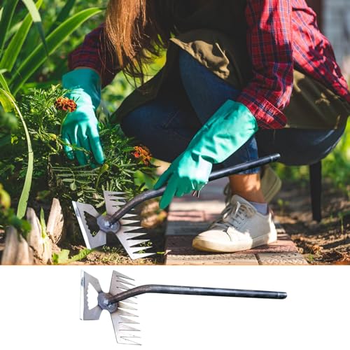 XIAOPINPI Unkrautjäter - Unkraut Entferner Gerät, Gartenarbeit Hand Unkrautstecher, Weed Buster Reinigungsschaufel, Fugenreiniger Unkraut, Unkraut Abzieher Werkzeug Unkrautstecher Edelstahl (E-40CM) von XIAOPINPI