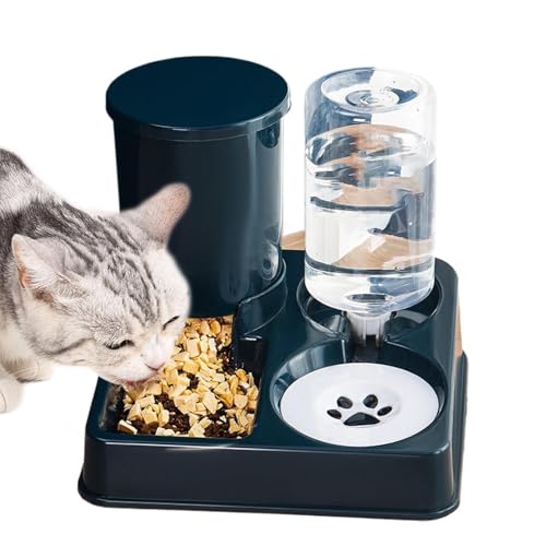 XIAOXIAOYU Automatischer Futter- und Wasserspender für Katzen,Wasser- und Futterspender für Katzen,2-in-1 Rutschfester Futternapf - Tragbarer Tierfutter- und Wasserspender, abnehmbare automatische XIAOXIAOYU Automatischer Futter- und Wasserspender für Katzen,Wasser- und Futterspender für Katzen,2-in-1 Rutschfester Futternapf - Tragbarer Tierfutter- und Wasserspender, abnehmbare automatische von XIAOXIAOYU