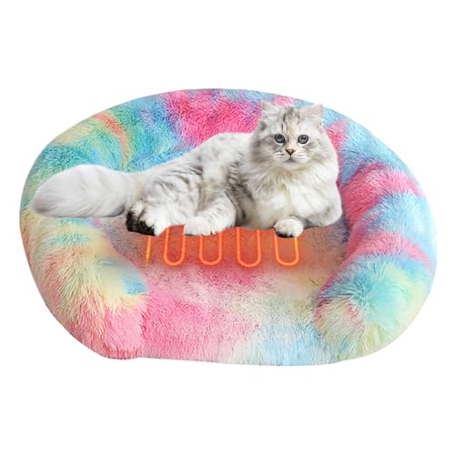 XIAOXIAOYU Beheiztes Haustierbett – USB-Haustier-Heizbett Einstellbare Temperaturregelung | Rundes Kitty Heizbett, weiches elektrisches Katzenbett mit 5 Timern, automatische Abschaltung für XIAOXIAOYU Beheiztes Haustierbett – USB-Haustier-Heizbett Einstellbare Temperaturregelung | Rundes Kitty Heizbett, weiches elektrisches Katzenbett mit 5 Timern, automatische Abschaltung für von XIAOXIAOYU