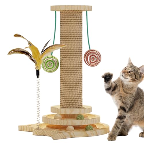 XIAOXIAOYU Katzenpfosten, stimulierendes Katzenspielzeug – interaktives, wiederverwendbares, kippsicheres Kätzchenspielzeug für Training, Zuhause, ermutigende Übung, Kätzchen, hält den Boden im XIAOXIAOYU Katzenpfosten, stimulierendes Katzenspielzeug – interaktives, wiederverwendbares, kippsicheres Kätzchenspielzeug für Training, Zuhause, ermutigende Übung, Kätzchen, hält den Boden im von XIAOXIAOYU