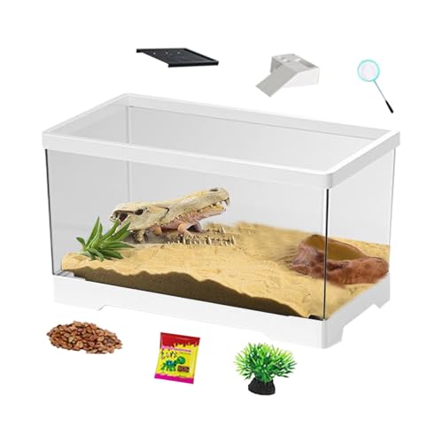 XIAOXIAOYU Schildkröten Aquarium Set - Reptilien Terrarium Set,Lebensraum Mit Bodenentwässerung Für Reptilien Amphibien Krabben Frösche Geckos Chamäleons Schlangen XIAOXIAOYU Schildkröten Aquarium Set - Reptilien Terrarium Set,Lebensraum Mit Bodenentwässerung Für Reptilien Amphibien Krabben Frösche Geckos Chamäleons Schlangen von XIAOXIAOYU